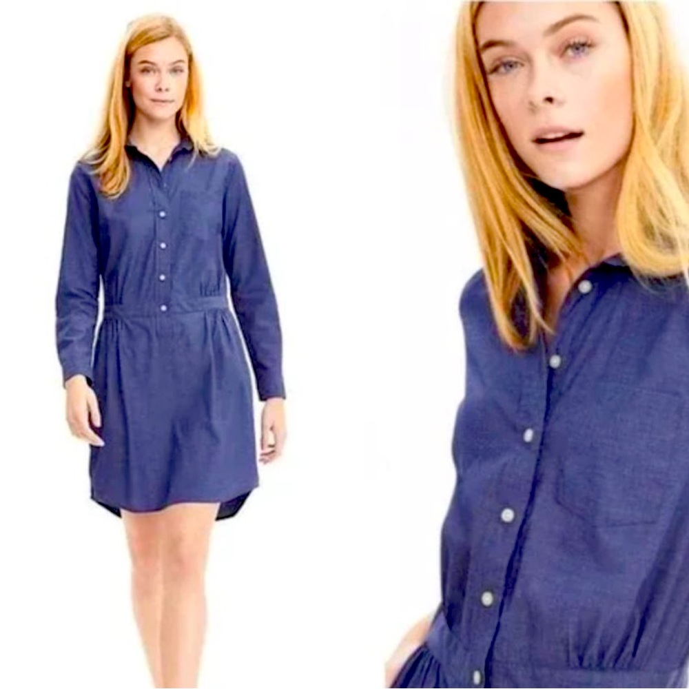 Banana Republic blue shirt dress